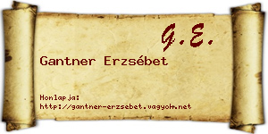 Gantner Erzsébet névjegykártya